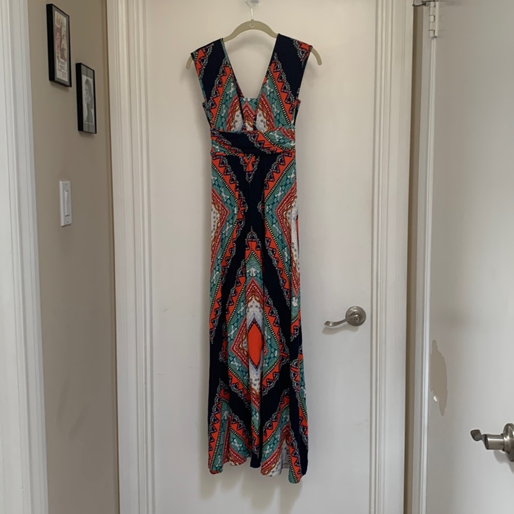 Anthropologie Multicolor Geometric Maxi Dress
